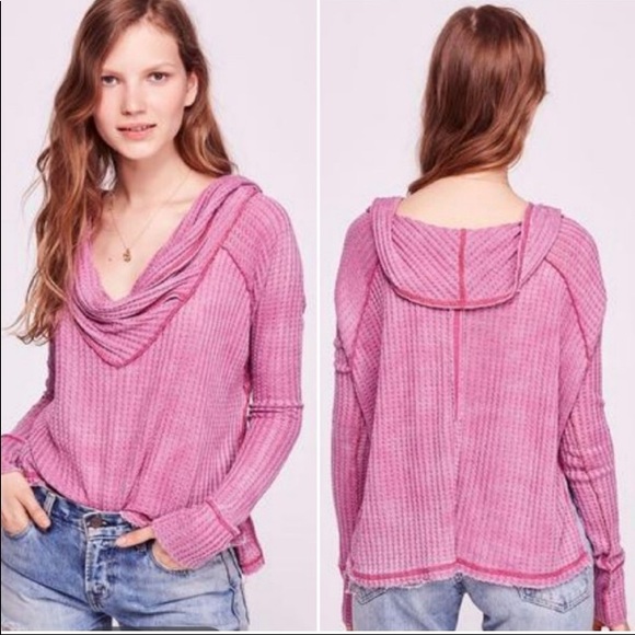 FP We The Free Waffle Knit Cowl Neck Wildcat - Picture 5 of 8